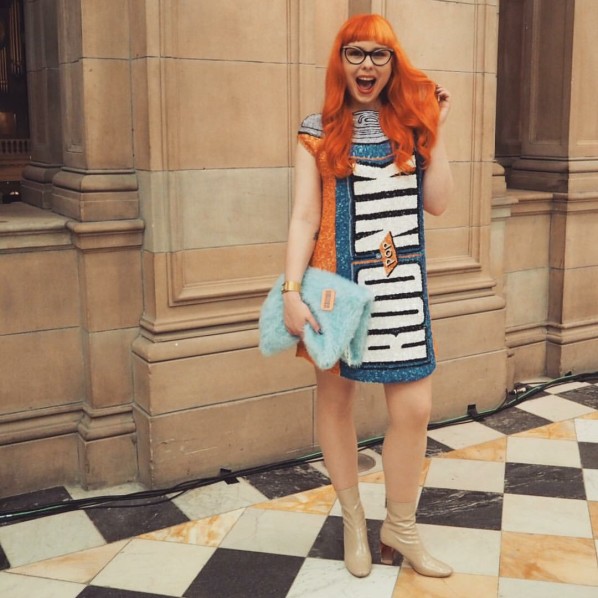 Who says dressing like your favourite drink can't be sexy? I loved getting my knees out with the Irn Bru dress by The Rodnik Band, Scottish Style Awards 2015